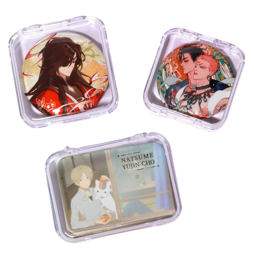 Acrylic Merch Display Case (3 Sizes) for 58mm,65mm,75mm,43*70mm,Big Rectangular & Oval Badges