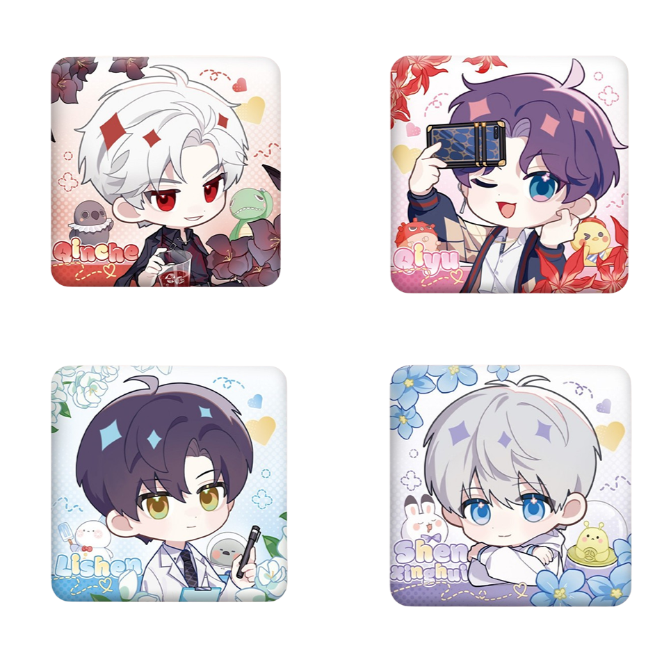 Love and Deepspace “Linkon Chibi Report” Series 55*55mm Tin Badge - Papergames