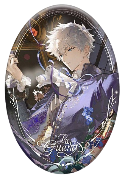 Link Click “The Moment of Blossoming II” Series 93*63mm Oval Tin Badge - Li Ting