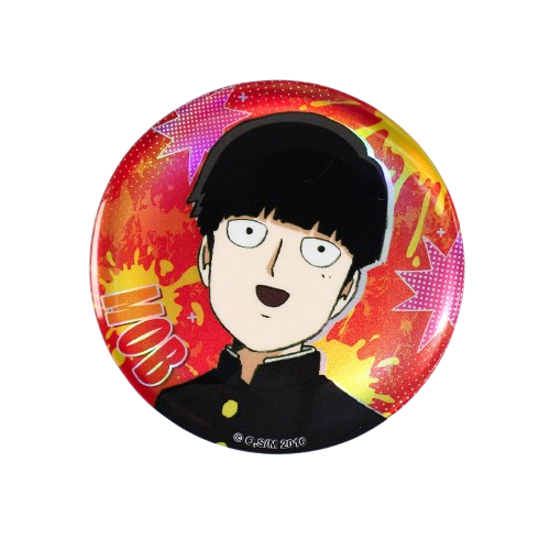 Mob Psycho 100 III 58mm Kageyama Shigeo Laser Tin Badge - Boom Comic
