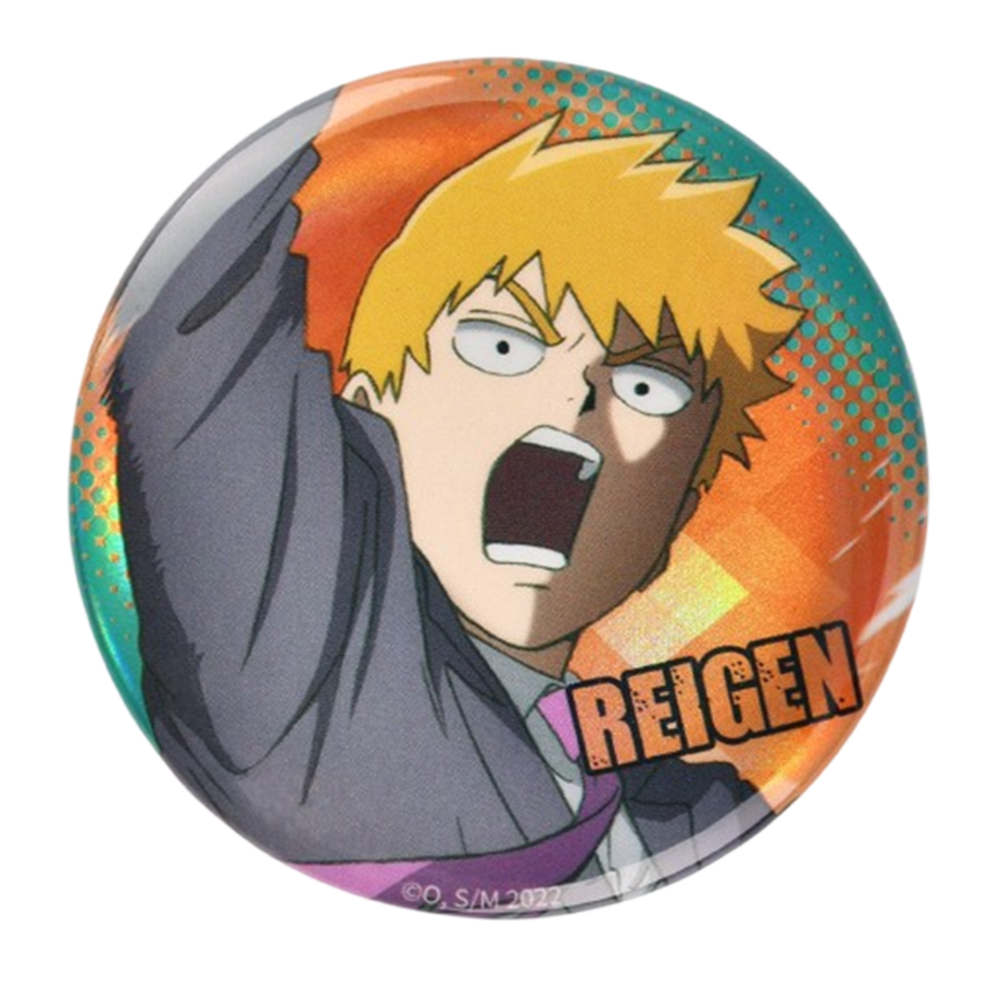 Mob Psycho 100 III 58mm Double Flash Battle Ver. Tin Badge - Boom Comic