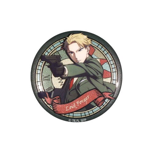 SPY×FAMILY 58mm Stained Glass Art 58mm Tin Badge - Boom Comic