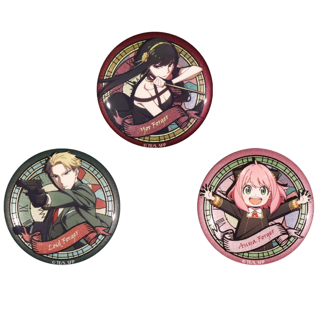 SPY×FAMILY 58mm Stained Glass Art 58mm Tin Badge - Boom Comic