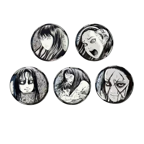 Junji Ito Maniac: Japanese Tales of the Macabre Series 58mm Tin Badge Blind Box Ver. 1 - MOUXUYY