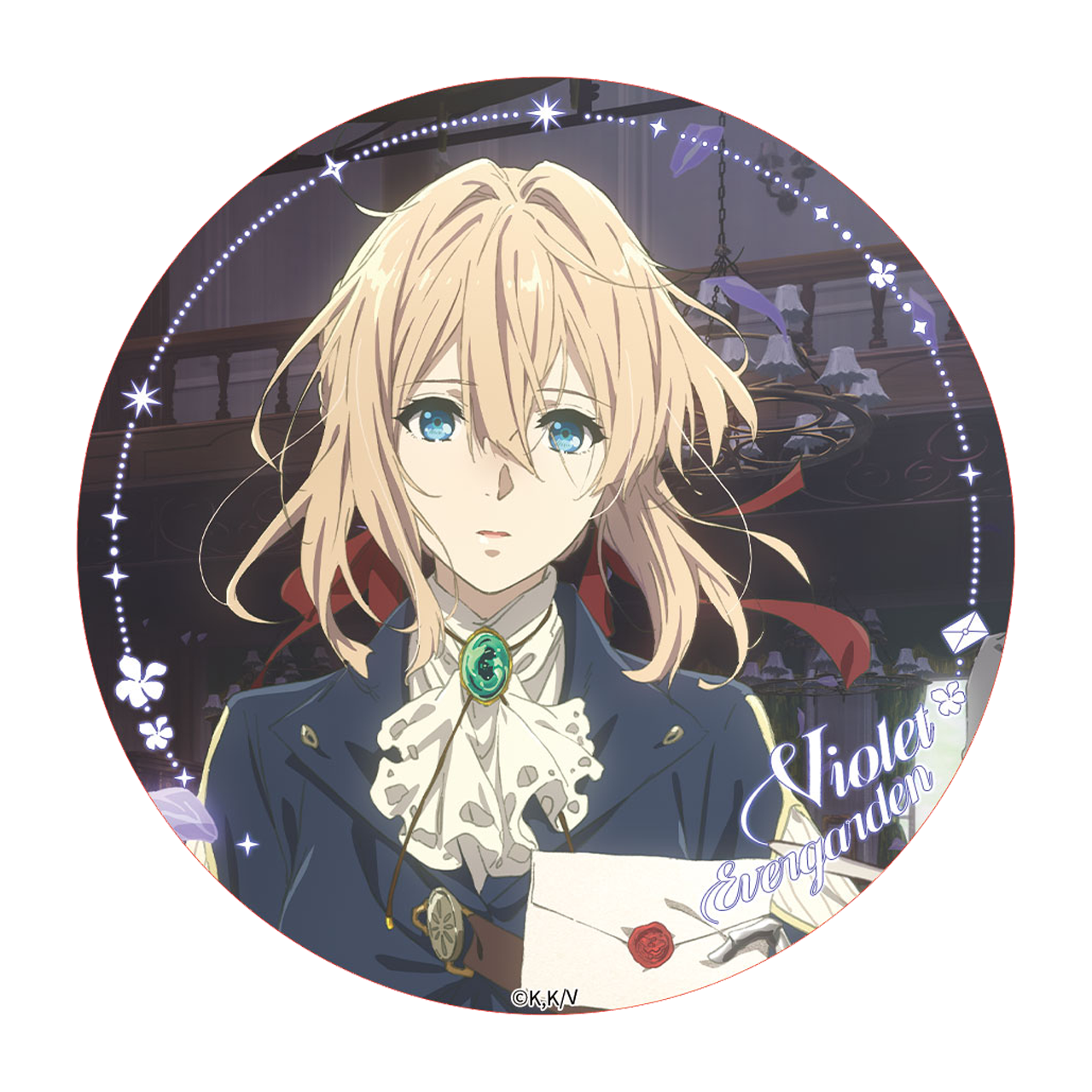 Violet Evergarden 75mm Violet Magnet Badge - Boom Comic