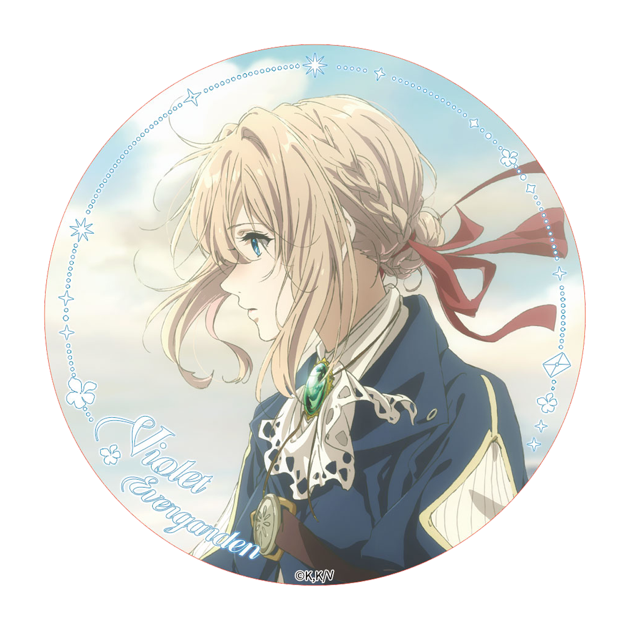 Violet Evergarden 75mm Violet Magnet Badge - Boom Comic