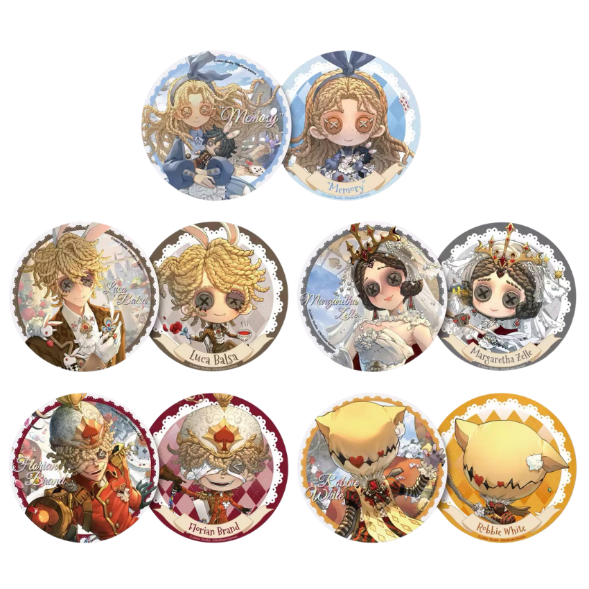 Identity V “Wonderland Tour" Series 75mm Tin Badge Blind Box - Tianan Chuangqi