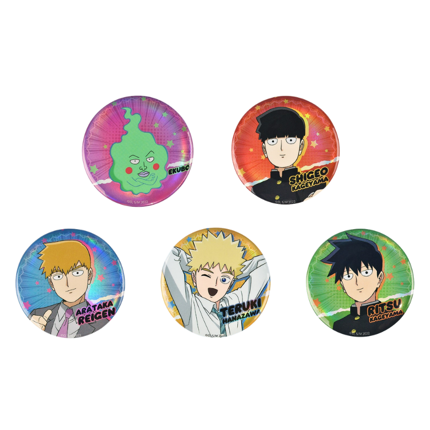 Mob Psycho 100 III 58mm Matte Laser Tin Badge - Boom Comic