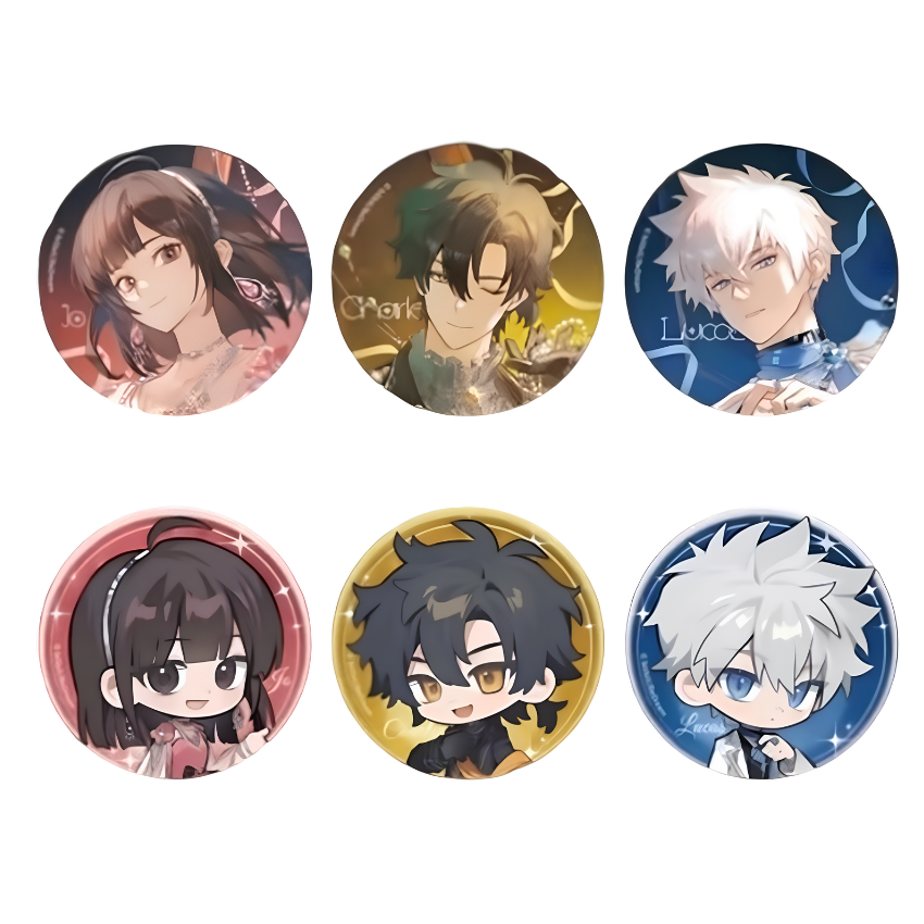 Link Click Gem in Box Badge & Photo Card Blind Box - Huabaobao