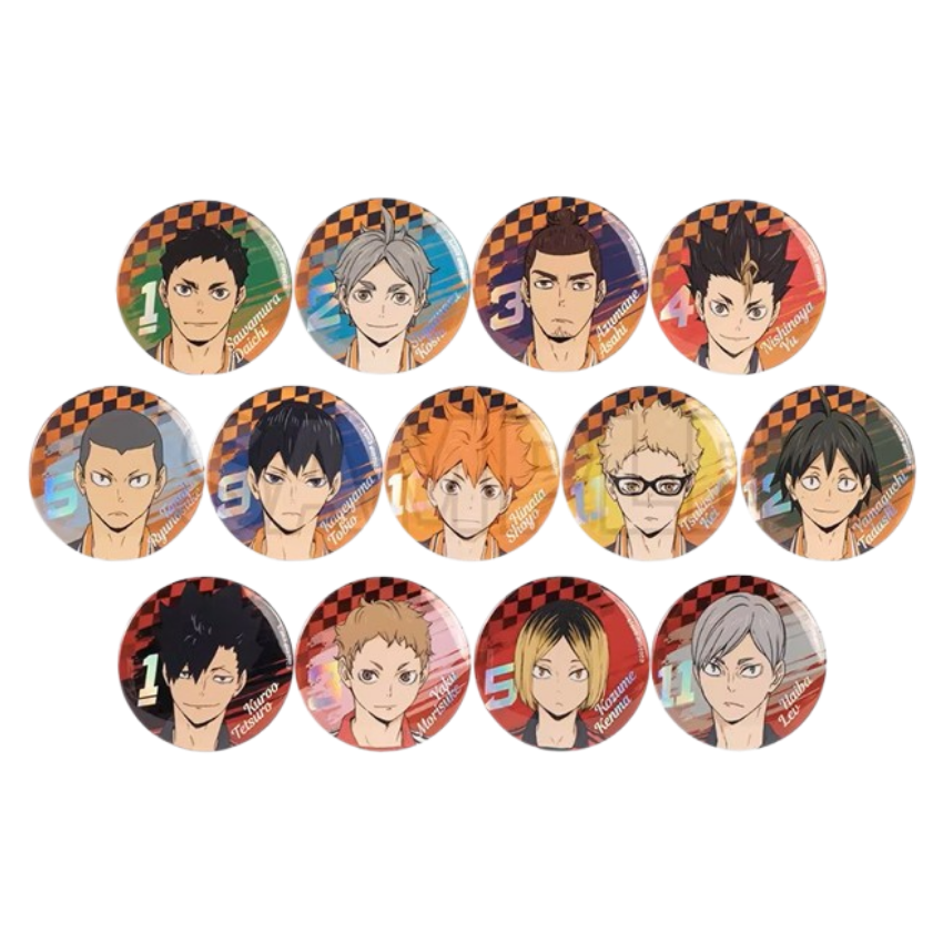 Haikyu!! 58mm Double Flash Tin Badge Blind Box - GuGuGuGu