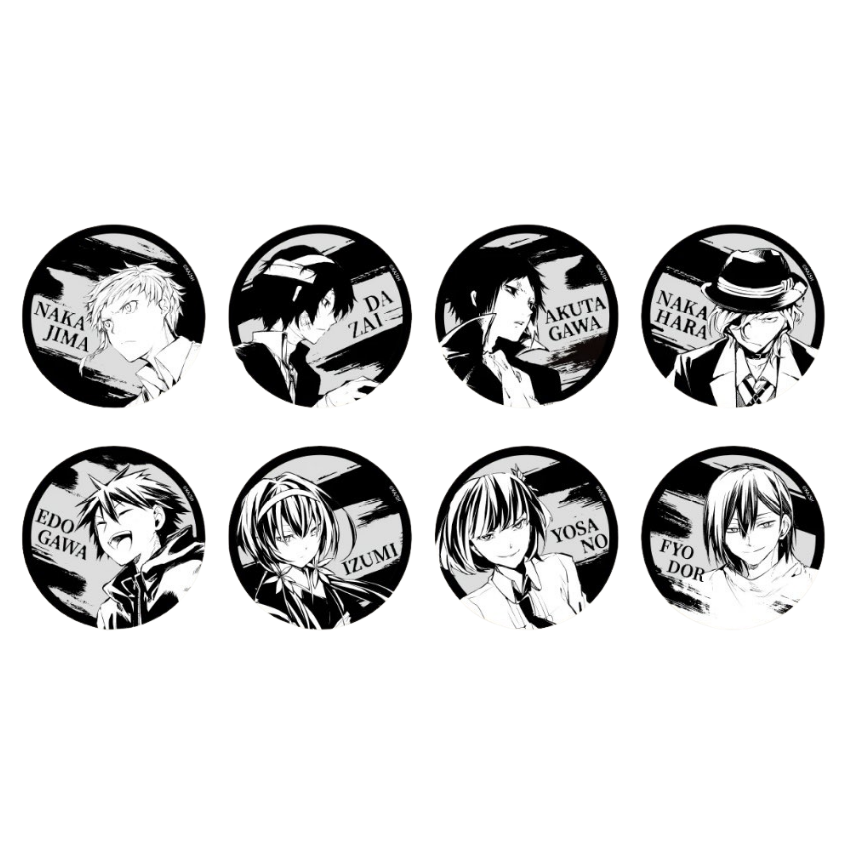 Bungo Stray Dogs 58mm Mirror Badge Blind Box - Tian Jiao Works