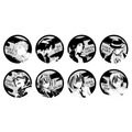Bungo Stray Dogs 58mm Mirror Badge Blind Box - Tian Jiao Works