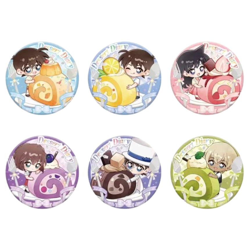 Detective Conan "Dessert Diary" Series 58mm Tin Badge Blind Box - LOFTERGOODS