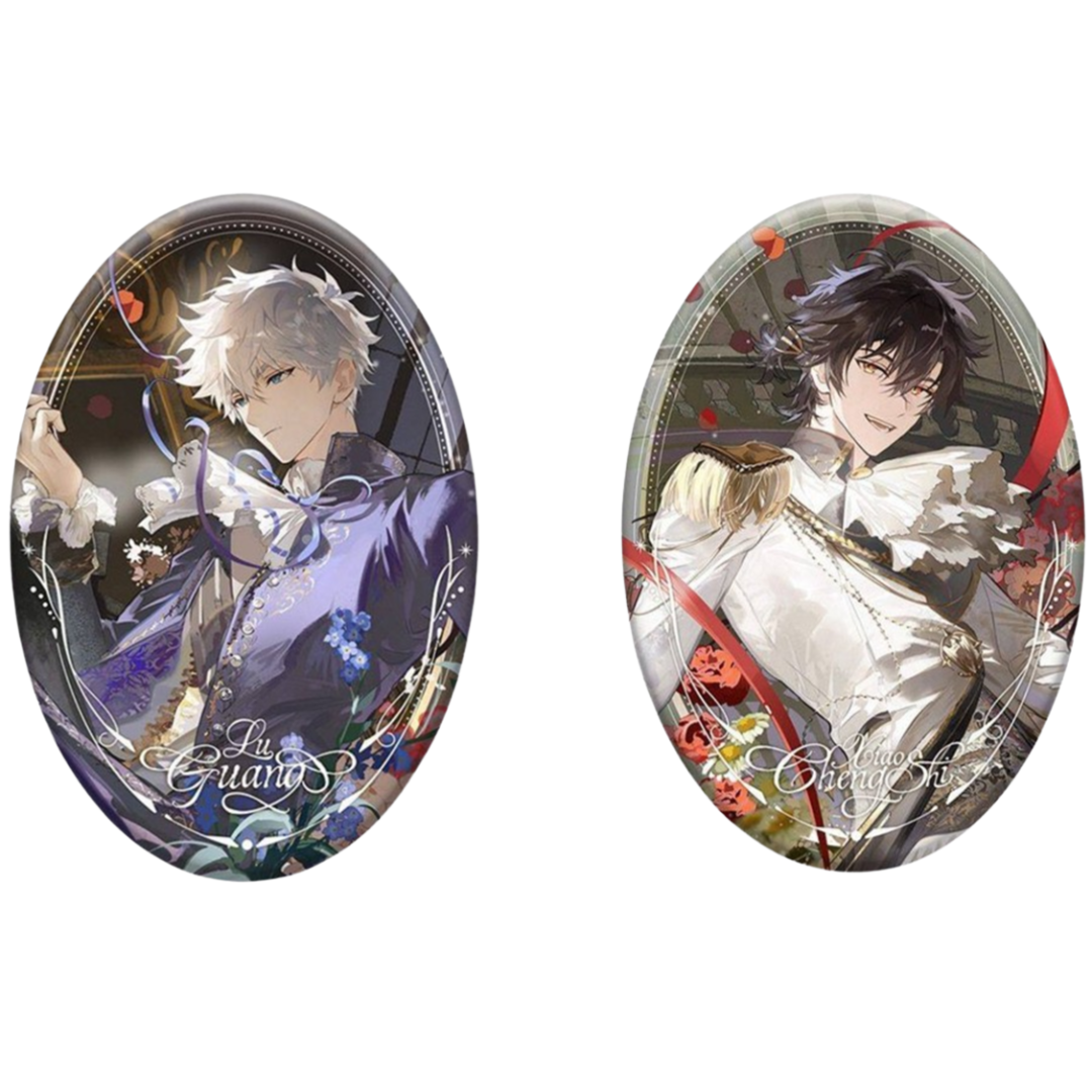 Link Click “The Moment of Blossoming II” Series 93*63mm Oval Tin Badge - Li Ting