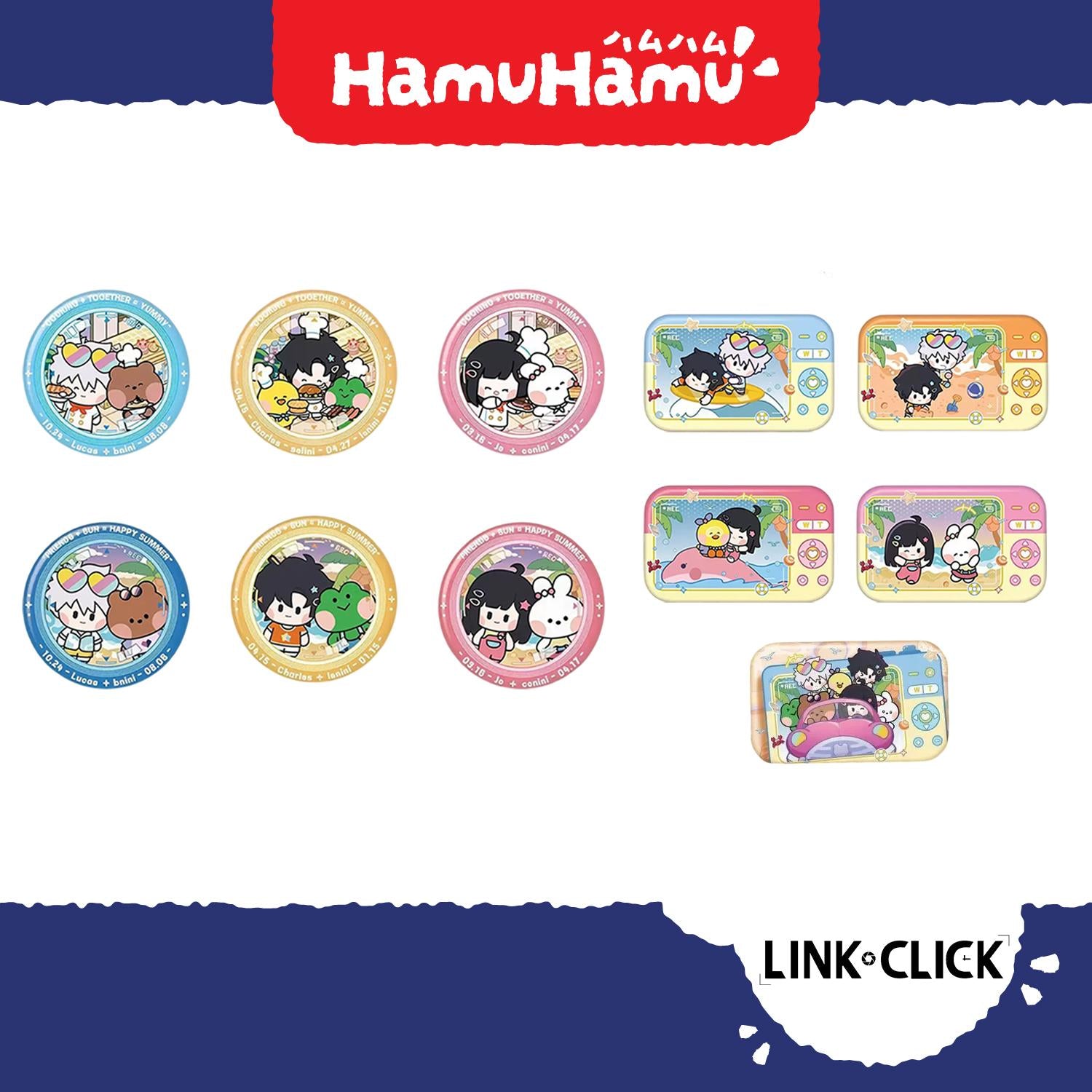 Link Click × LINE FRIENDS Camera Badge Blind Box - GoodsFun