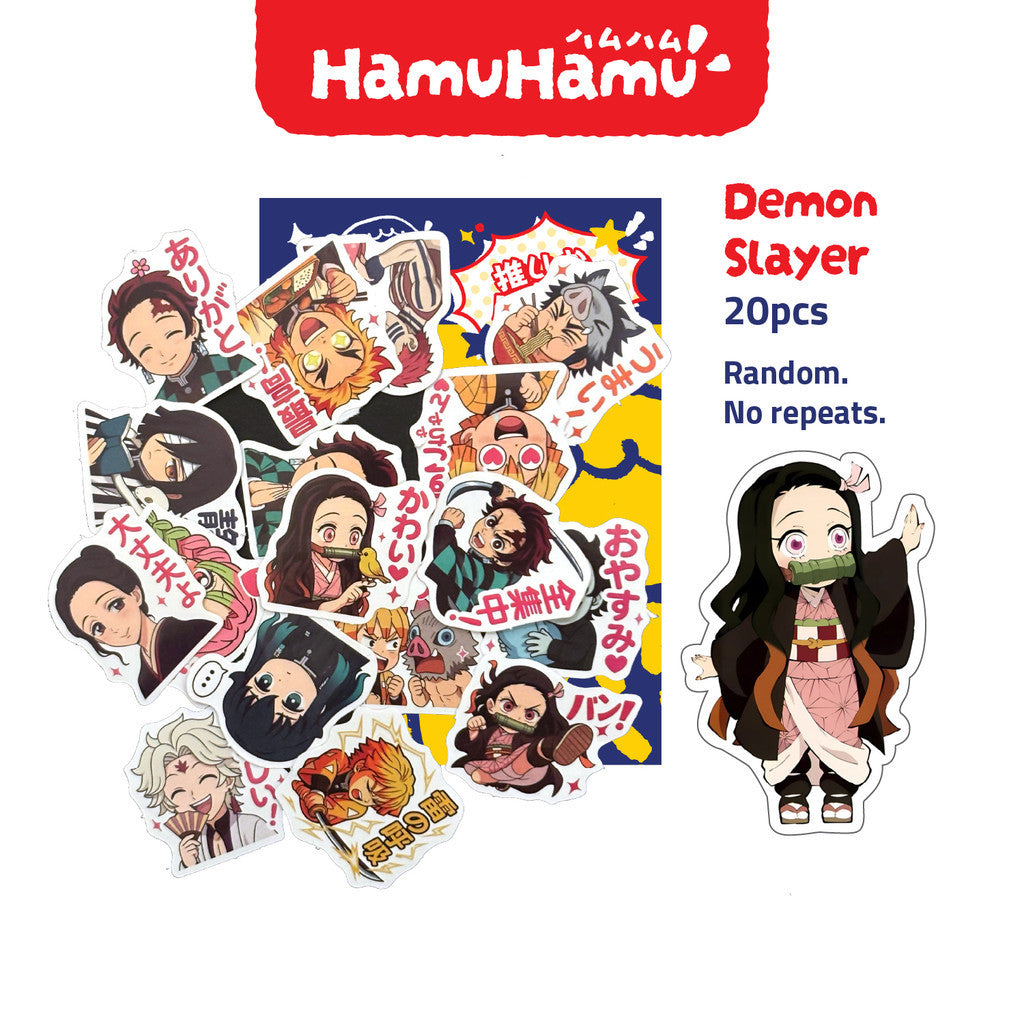 HamuHamu Anime/Game Aesthetic Sticker Pack (20 Pieces No Repeats)