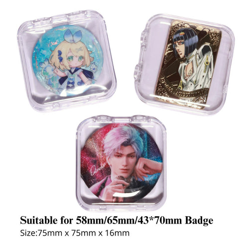 Acrylic Merch Display Case (3 Sizes) for 58mm,65mm,75mm,43*70mm,Big Rectangular & Oval Badges