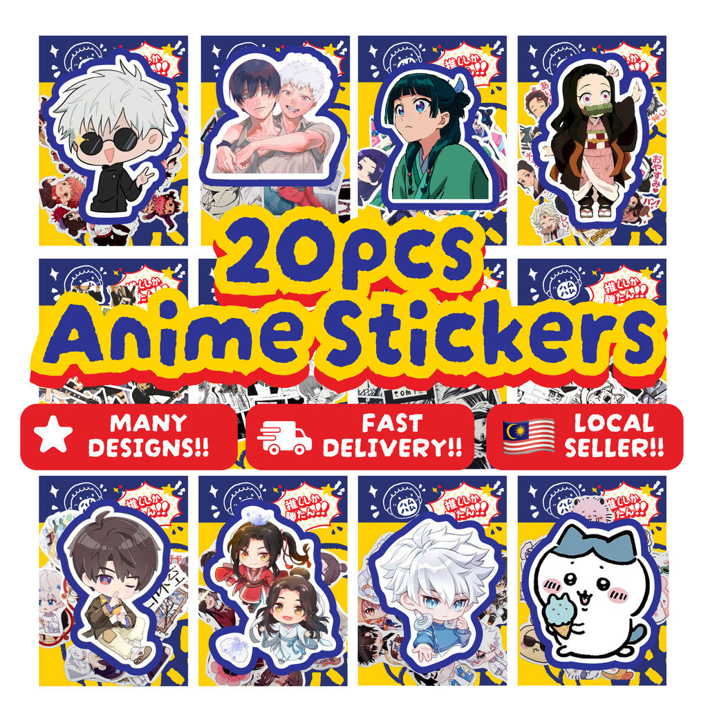 HamuHamu Anime/Game Aesthetic Sticker Pack (20 Pieces No Repeats)